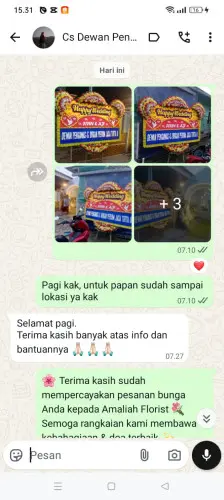 Testimonial Papan Bunga Pernikahan sukacai