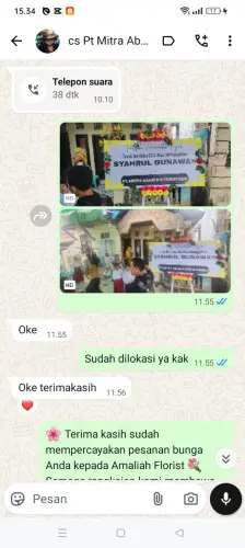 Testimonial Papan Bunga sukacai