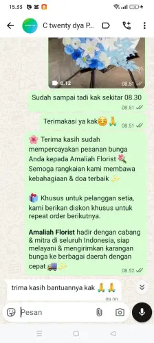 Testimonial Standing Flower sukacai
