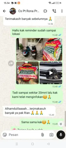 Testimonial Papan Bunga sukacai